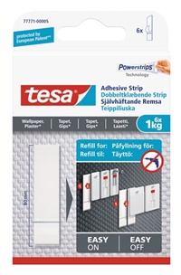 Tesa Powerstrips til klæbesøm, 1 kg - 6 pr. pk.